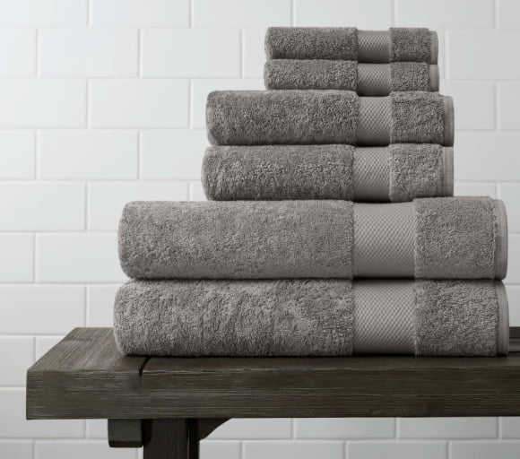 Plush 6-Piece Organic Cotton Bath Towel Set