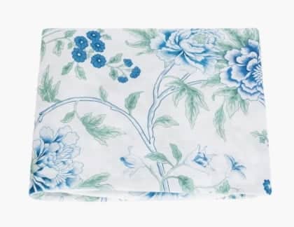 Simone_Floral Print_Linen_Fitted_Sheet